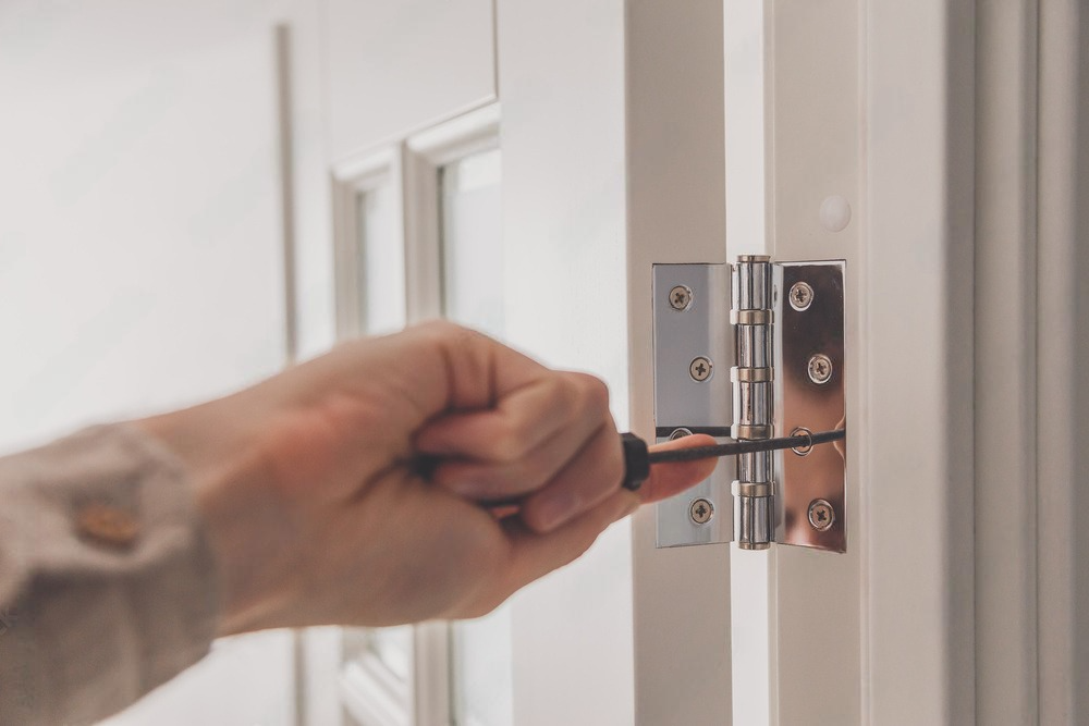 An exterior door installation showcasing a sleek, modern design.