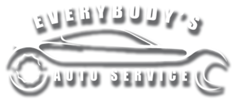 Everybodys Auto Service logo drawing of a car and a wrench