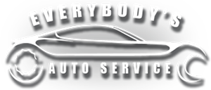 Everybodys Auto Service logo drawing of a car and a wrench