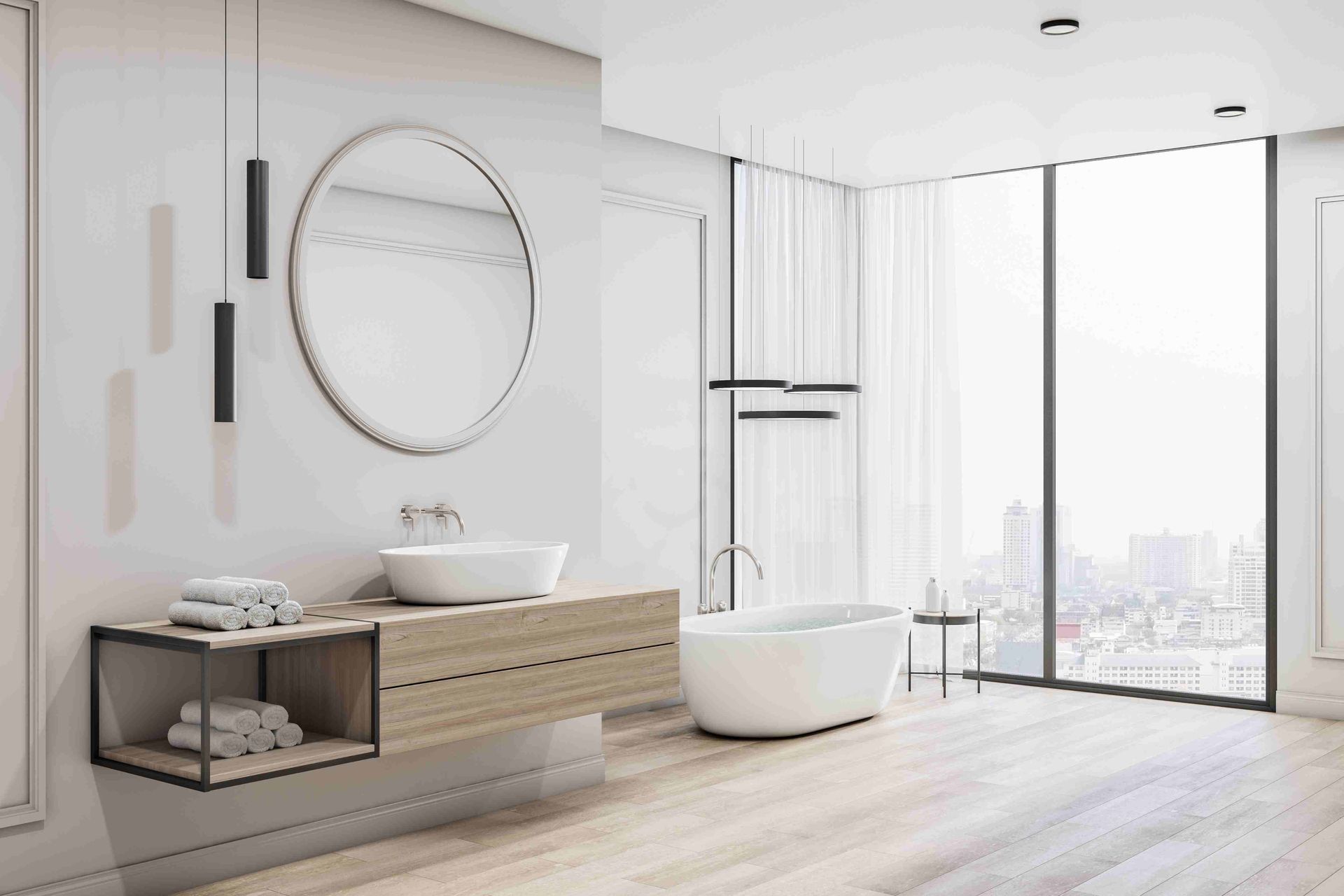 A nice new remodeled bathroom