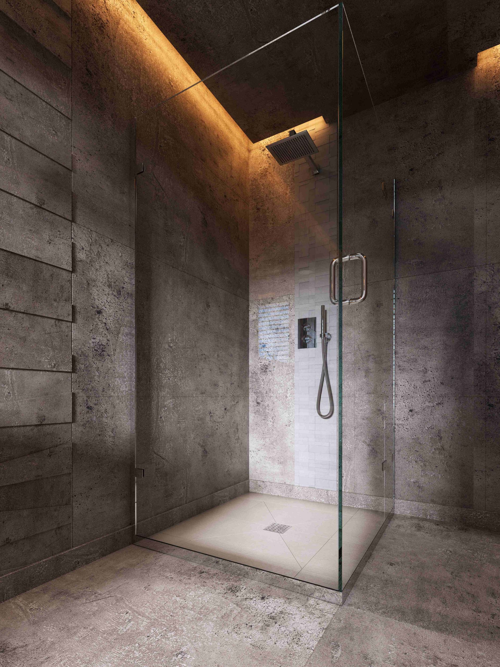 Awesome-looking new shower with enclosure