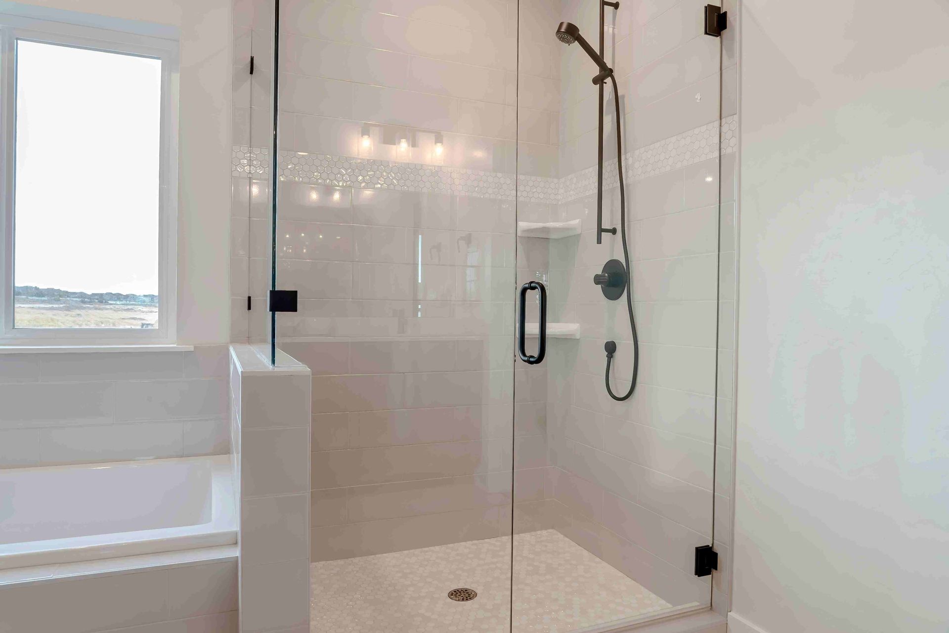 A new shower enclosure in bathroom