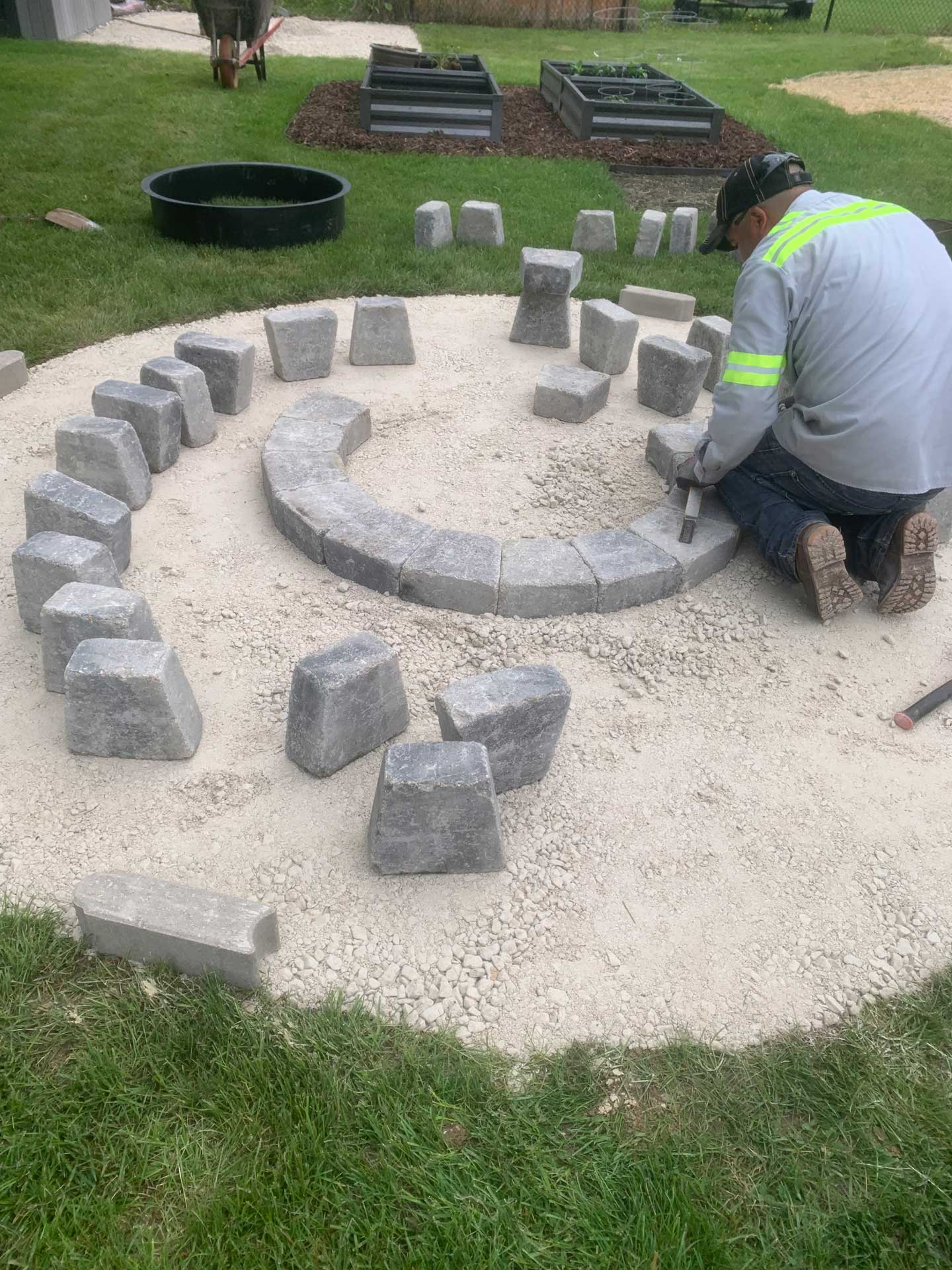 Stone Fire Pit — Harvard, IL — Power Tree & Landscaping