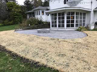 House with Concrete Firepits — Harvard, IL — Power Tree & Landscaping