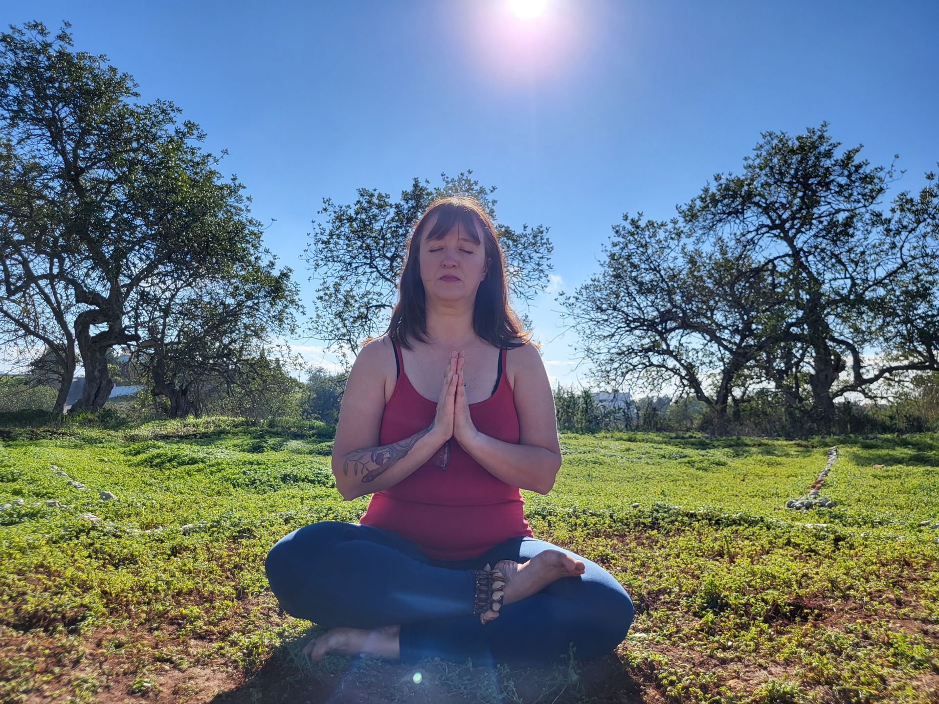 Bianca meditating
