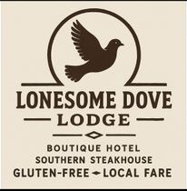 A sign for lonesome dove lodge bar and grill
