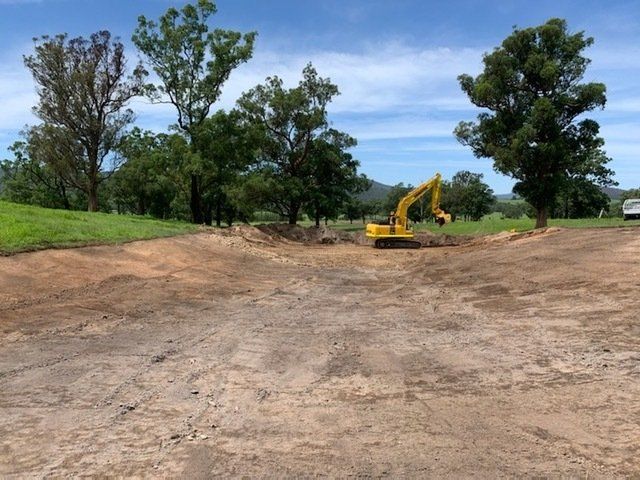 contractors examining the site