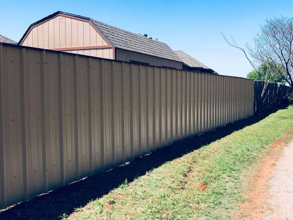 Panel Fencing - Sheet Metal Exterior Fence in Oklahoma City, OK