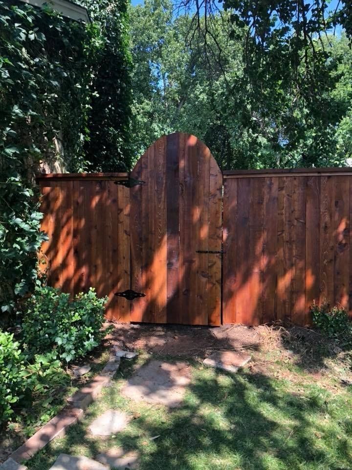 Fencing Contractor - Rounded Archway Gate and Fence in Oklahoma City, OK