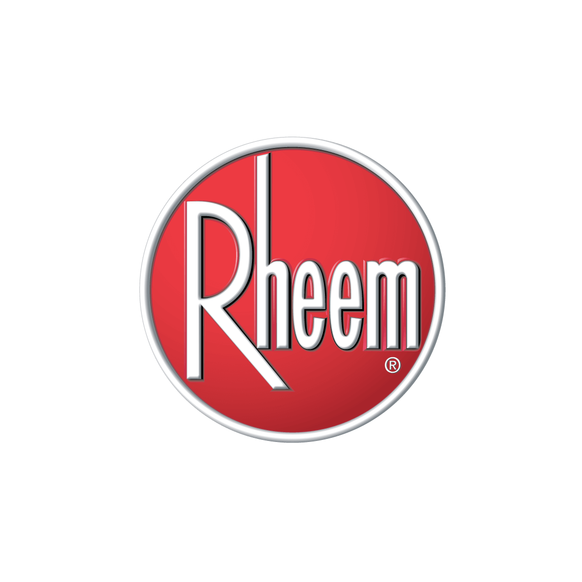 Rheem logo: White text