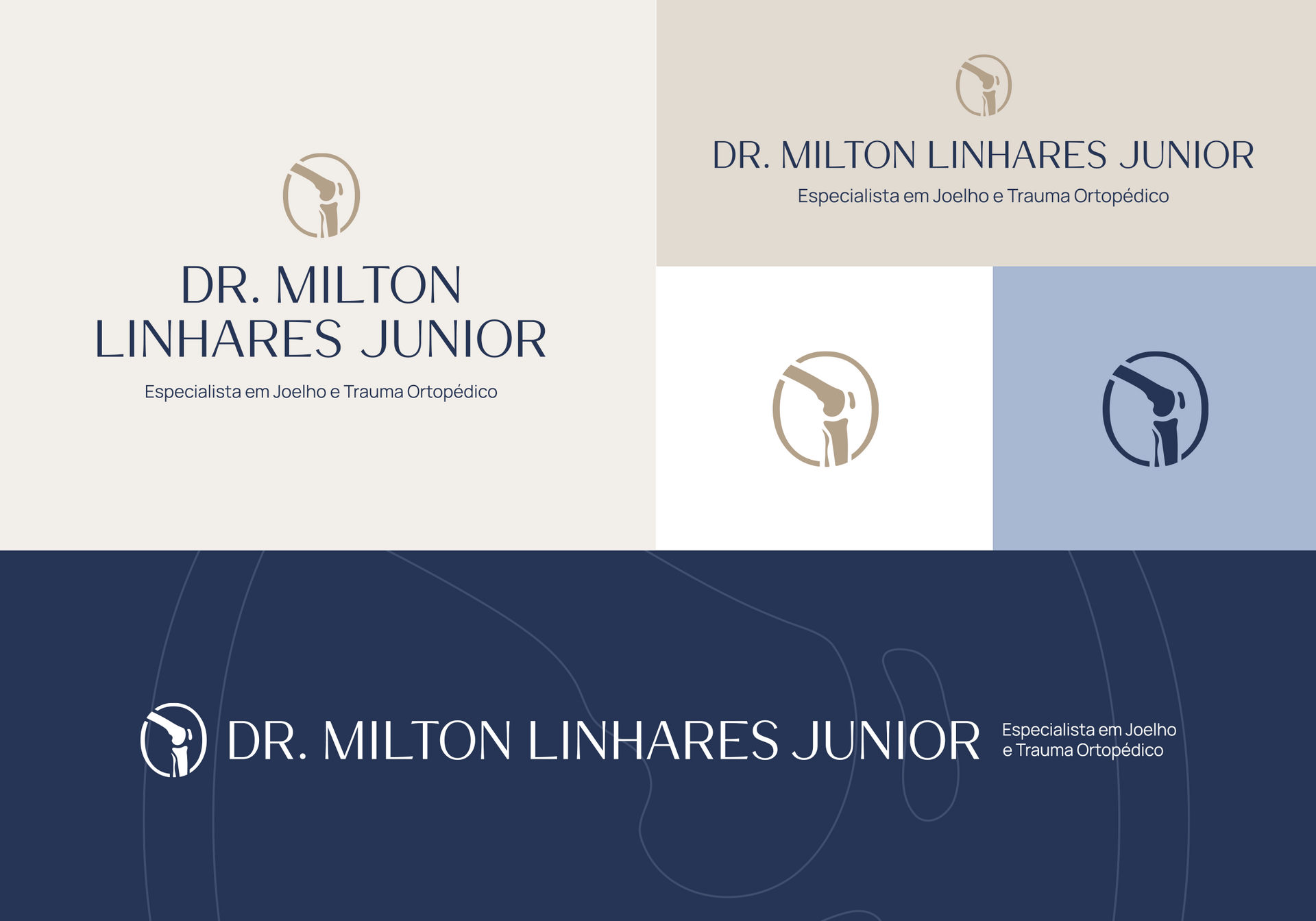 Variações do logotipo do Dr. Milton Linhares Junior