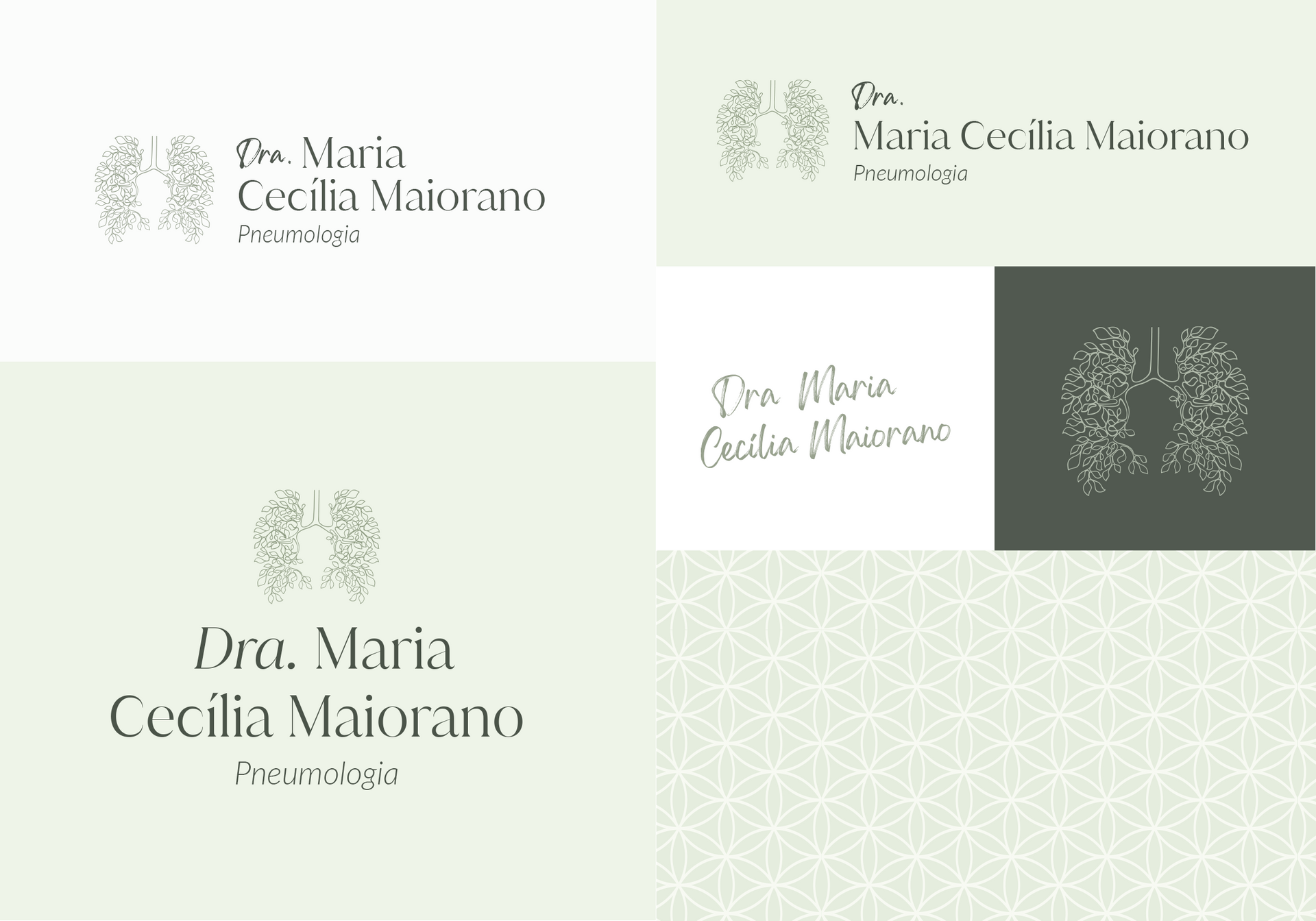 Um conjunto de logotipos para dr. maria cecilia maiorana