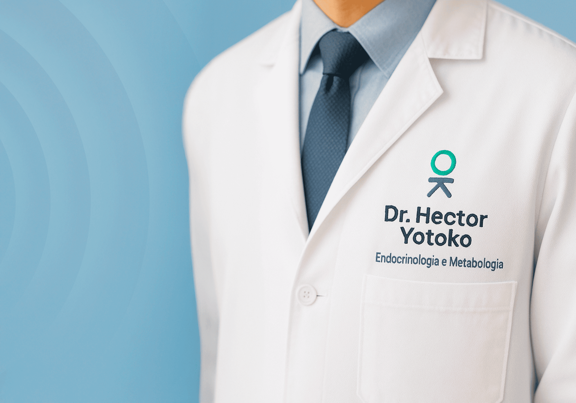 Um conjunto de cartões de visita para um médico com cérebro.