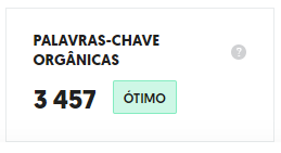 Uma captura de tela de um site que diz palavras-chave orgânicas