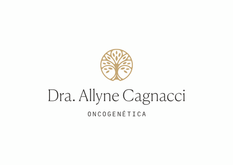 Logotipo: Ícone de árvore dourada acima do texto 