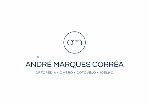 Logotipo do Dr. André Marques Corrêa, Ortopedista, com as iniciais 