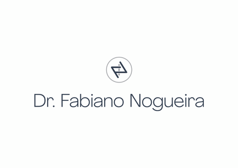 Logotipo do Dr. Fabiano Nogueira, apresentando um ícone 