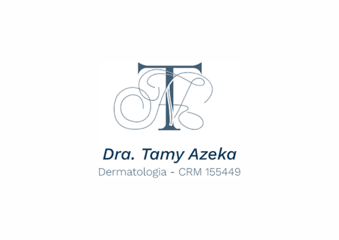 Logotipo da Dra. Tamy Azeka. Apresenta as iniciais 
