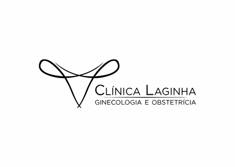 Logotipo da Clínica Laginha, clínica de ginecologia e obstetrícia. Contém um 