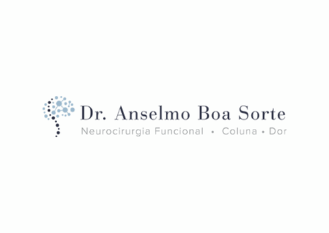 Logo for Dr. Anselmo Boa Sorte, a neurosurgeon, featuring a brain icon and the words 