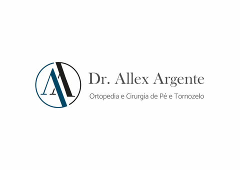 Logotipo do Dr. Allex Argente, Ortopedia e Cirurgia do Pé/Tornozelo. 