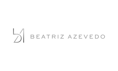 O logotipo de beatriz azevedo está em um fundo branco.