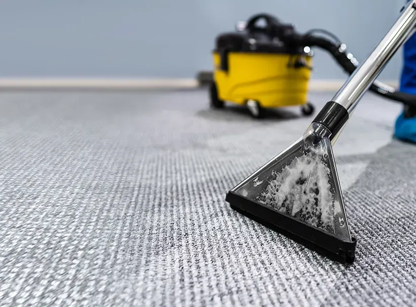 Steam Carpet Cleaning a Grey Carpet — Capital Pro Care in Weston Creek, ACT