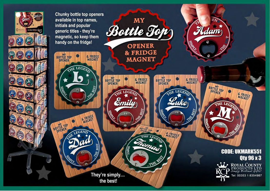 Bottle Top Fridge Magnets from Royal County Products