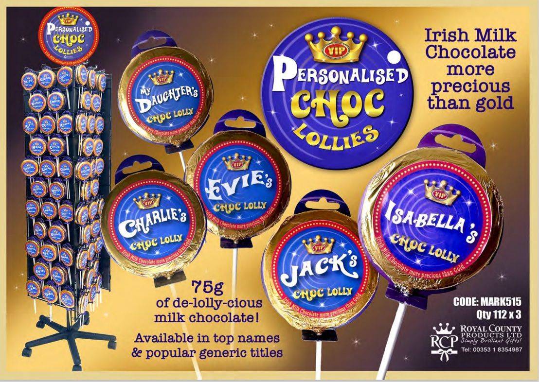 Personalised lollipops from Royal County Products