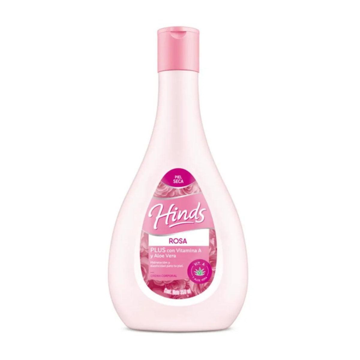 Botella rosa de loción Hinds Rosa.