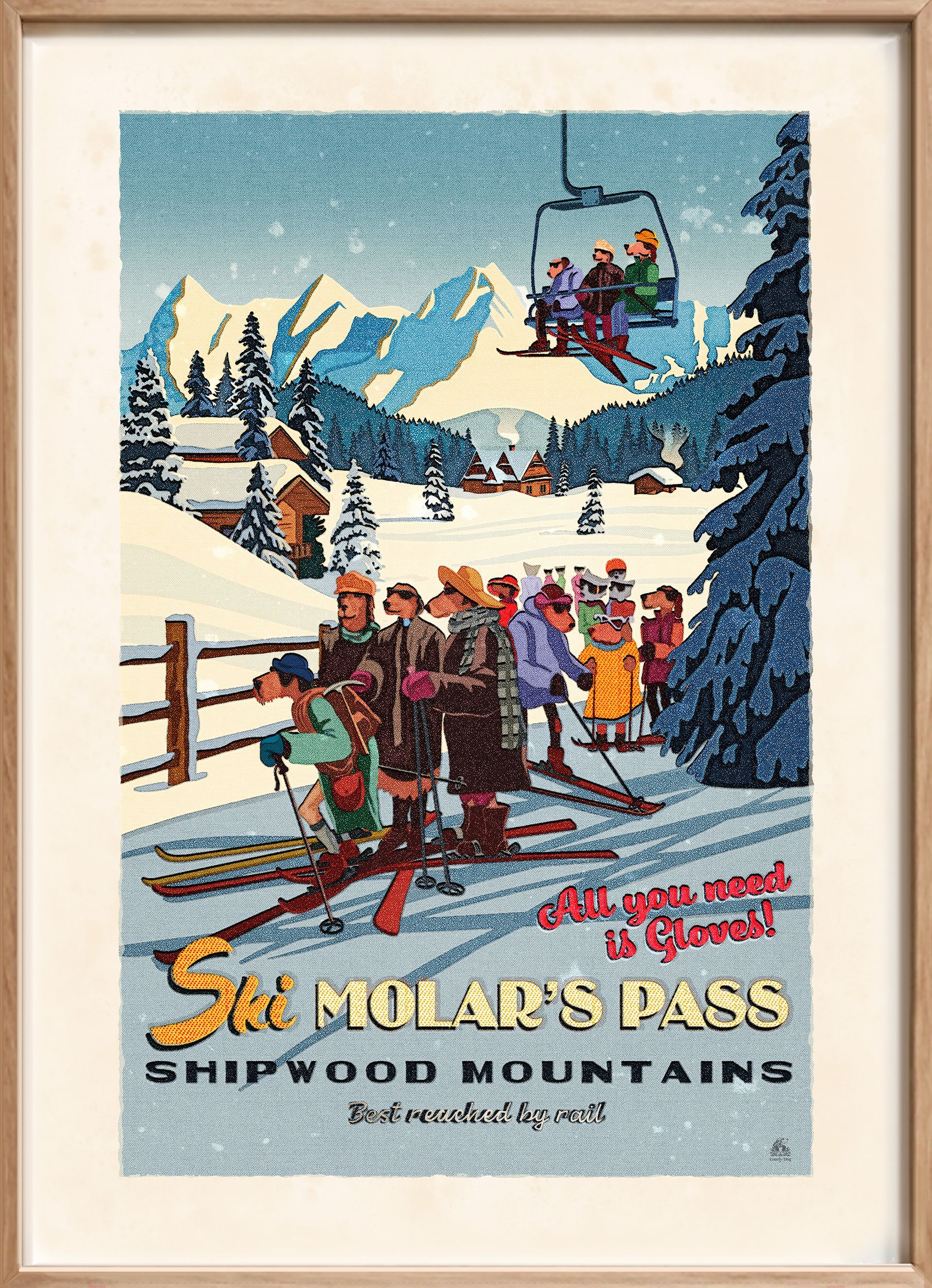 Vintage Poster - Ski Molars Pass