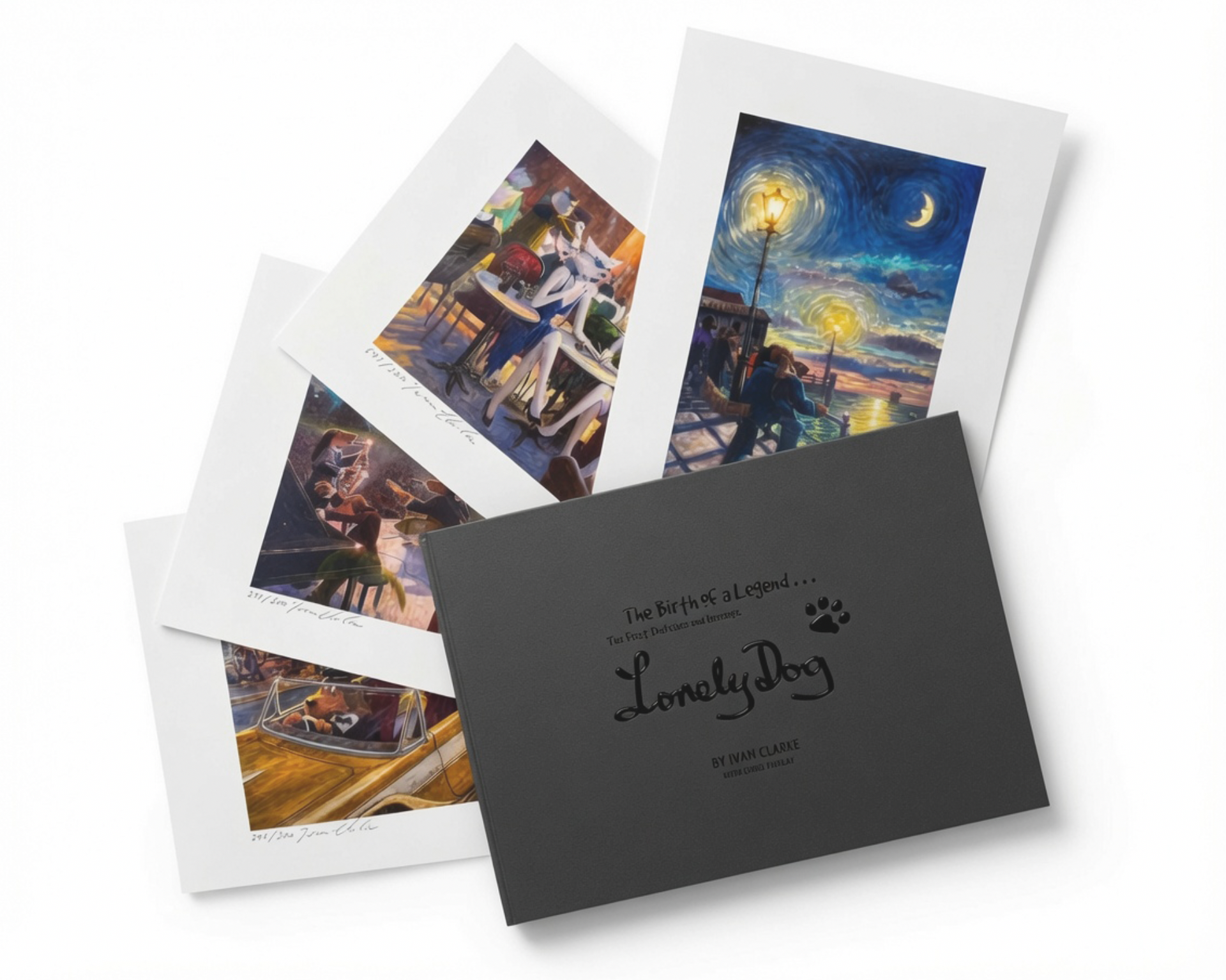 Birth of a legend Grey Book & 4 coloured Drawings Collection (Boxed Collector's Set) 1 Only!