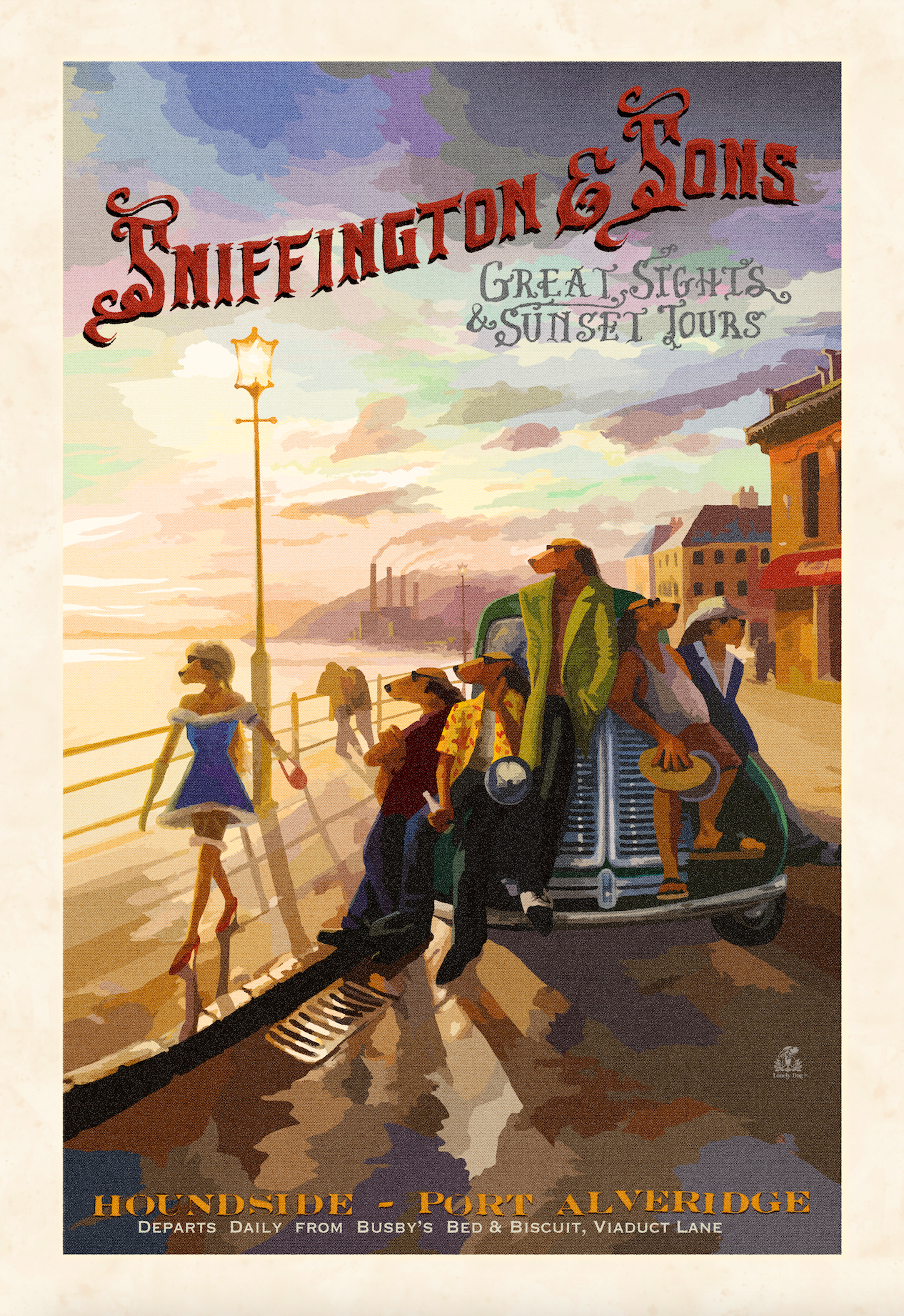 Vintage Poster - The Blue Dress