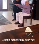 A little exercise on a rainy day !