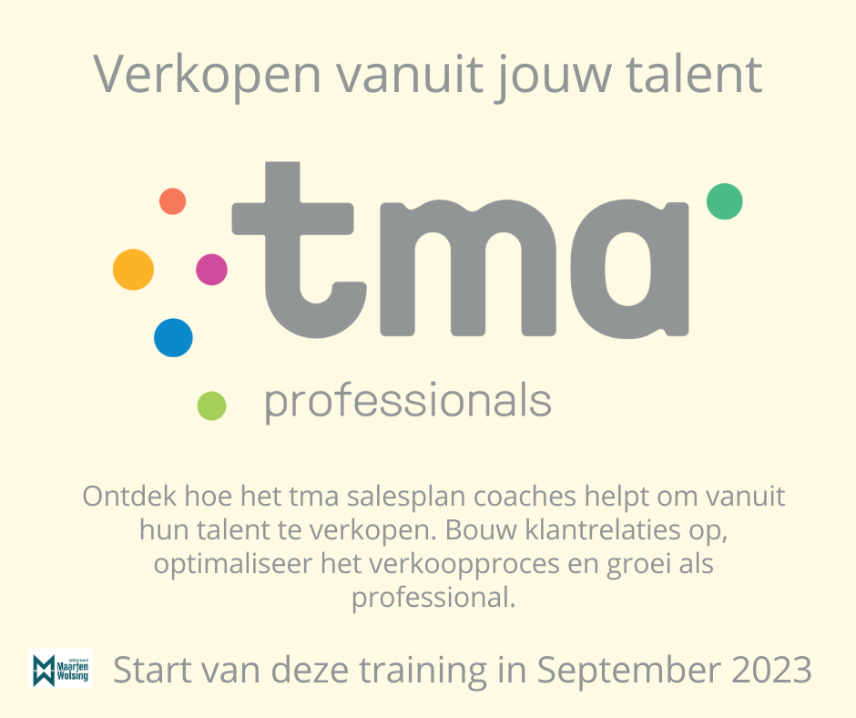 Het logo voor tma professionals staat op een witte achtergrond.