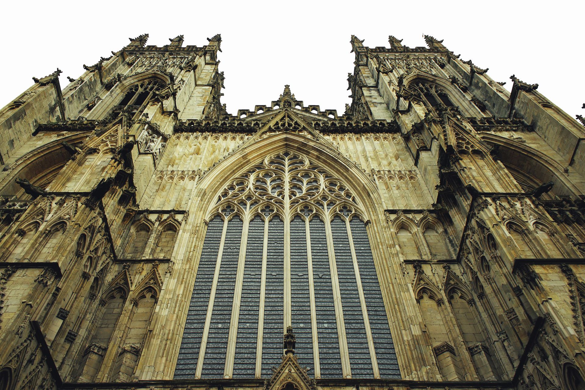 Looking up at york minster