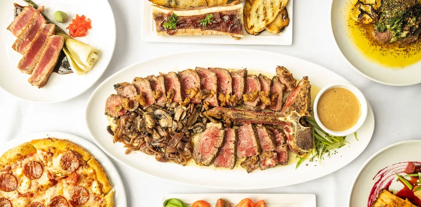 There are many different types of food on the table.