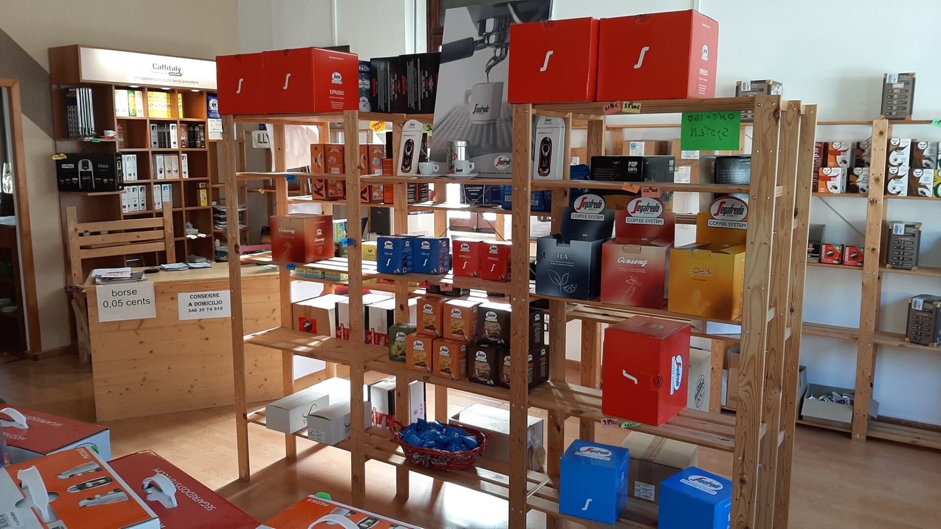 negozio di caffè in capsule