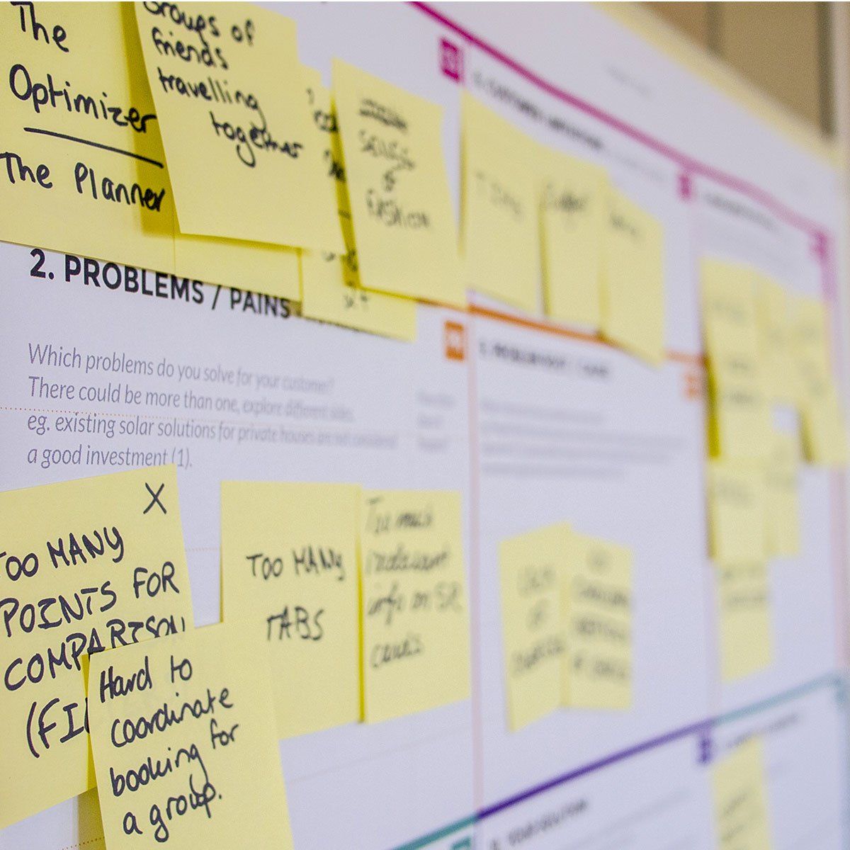 Post-it notes image for copywriting training.