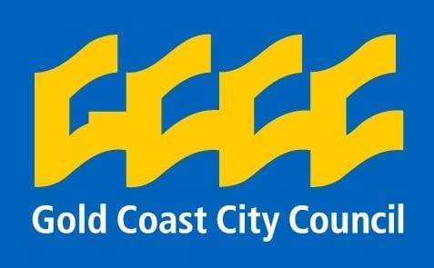 Gold Coast City Council logo: Gold stylized 