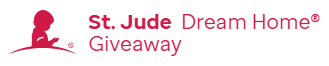 St. Jude Dream Home Giveaway logo with a red child silhouette.