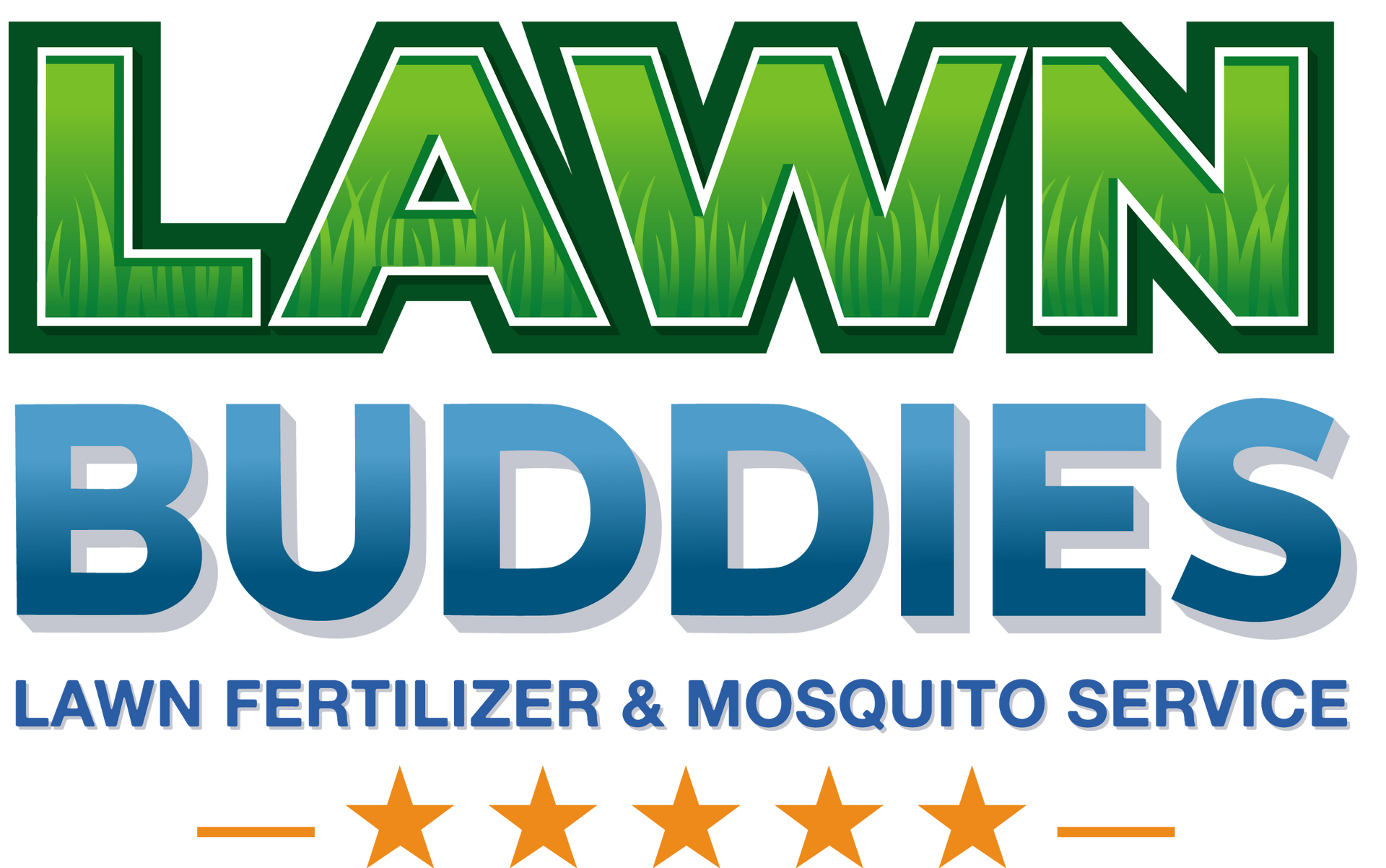 the logo for lawn buddies lawn fertilizer and mosquito service