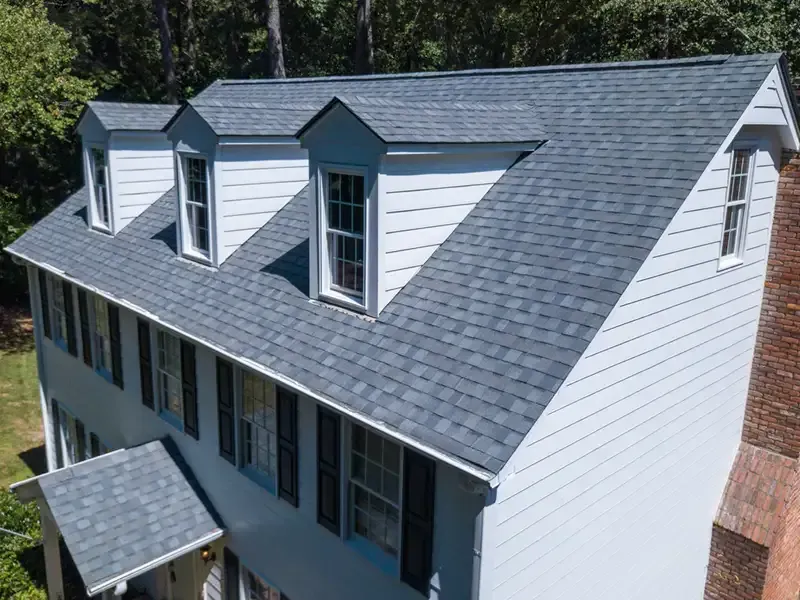 Roofing Asphalt shingle roof on a residential home, by roofing contractor serving Pittsburgh, PA and nearby areas.