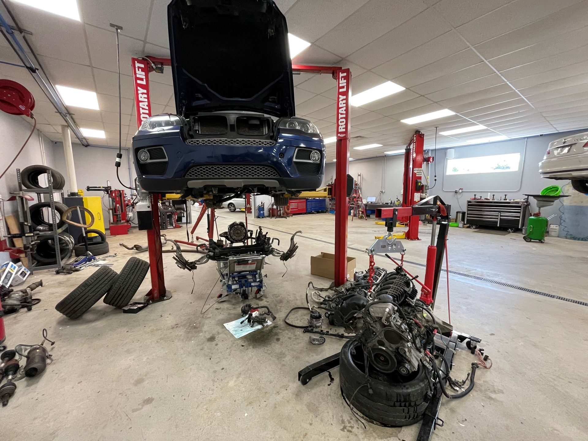 Car being worked on in shop | Mike Johns Imports