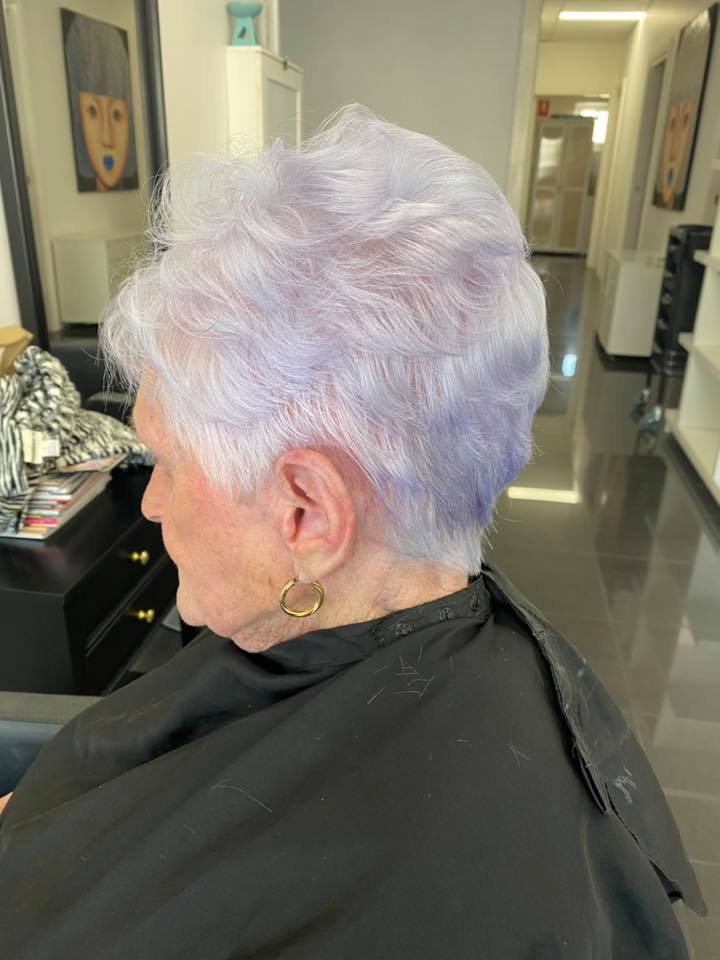 Senior Lady With Stylish Haircut— Hair & Beauty Salon Shellharbour, NSW