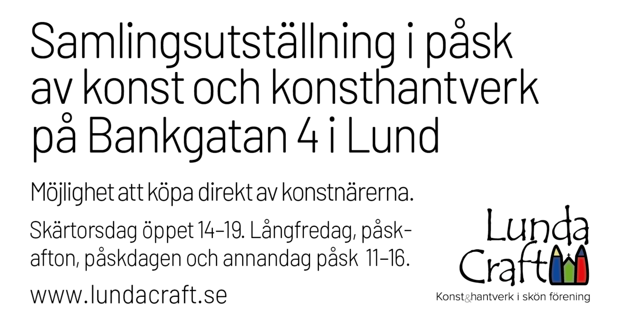 Affisch LundaCraft påskutställning 2026