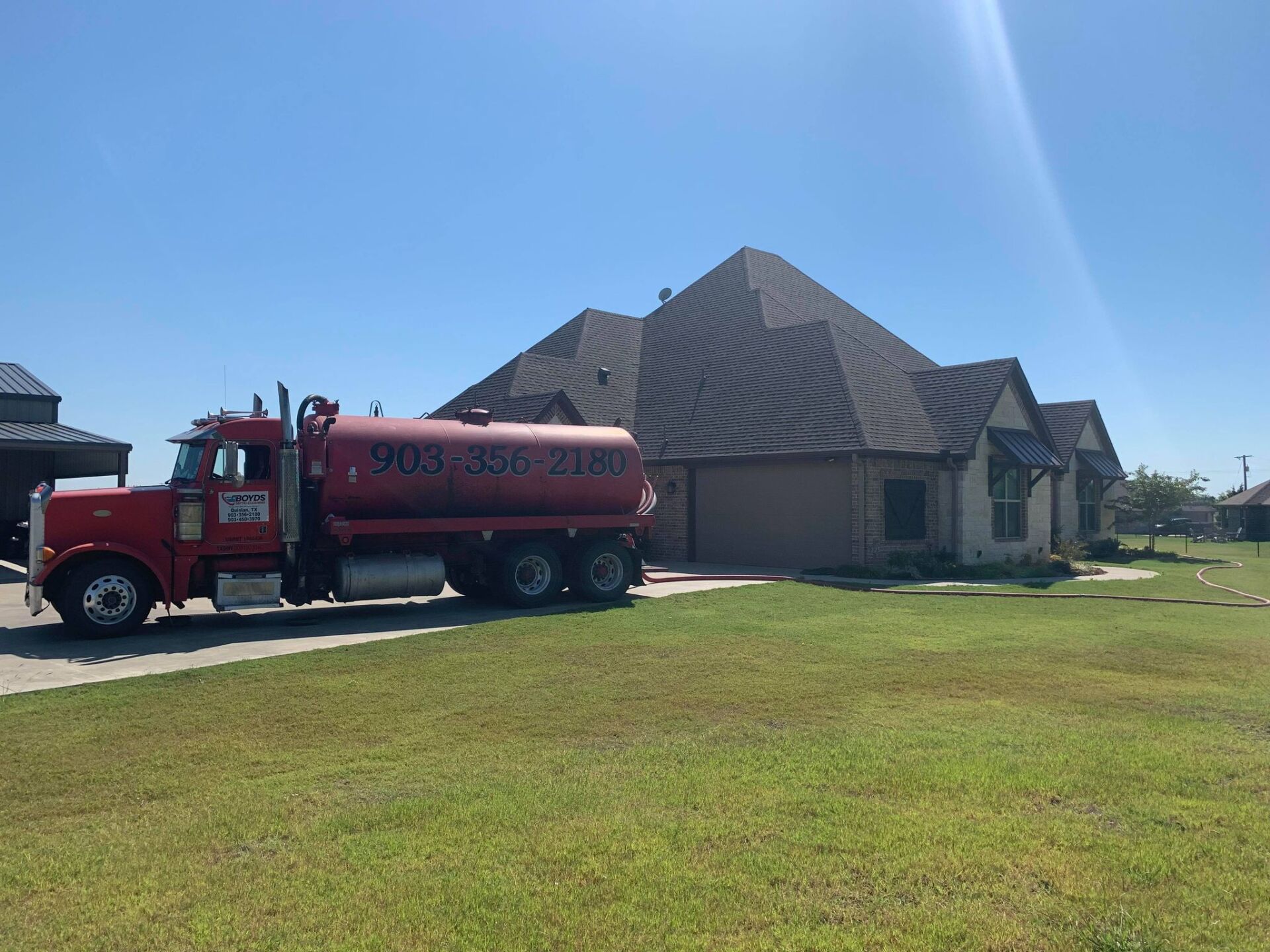 Red Truck — Quinlan, TX — Boyd Septic