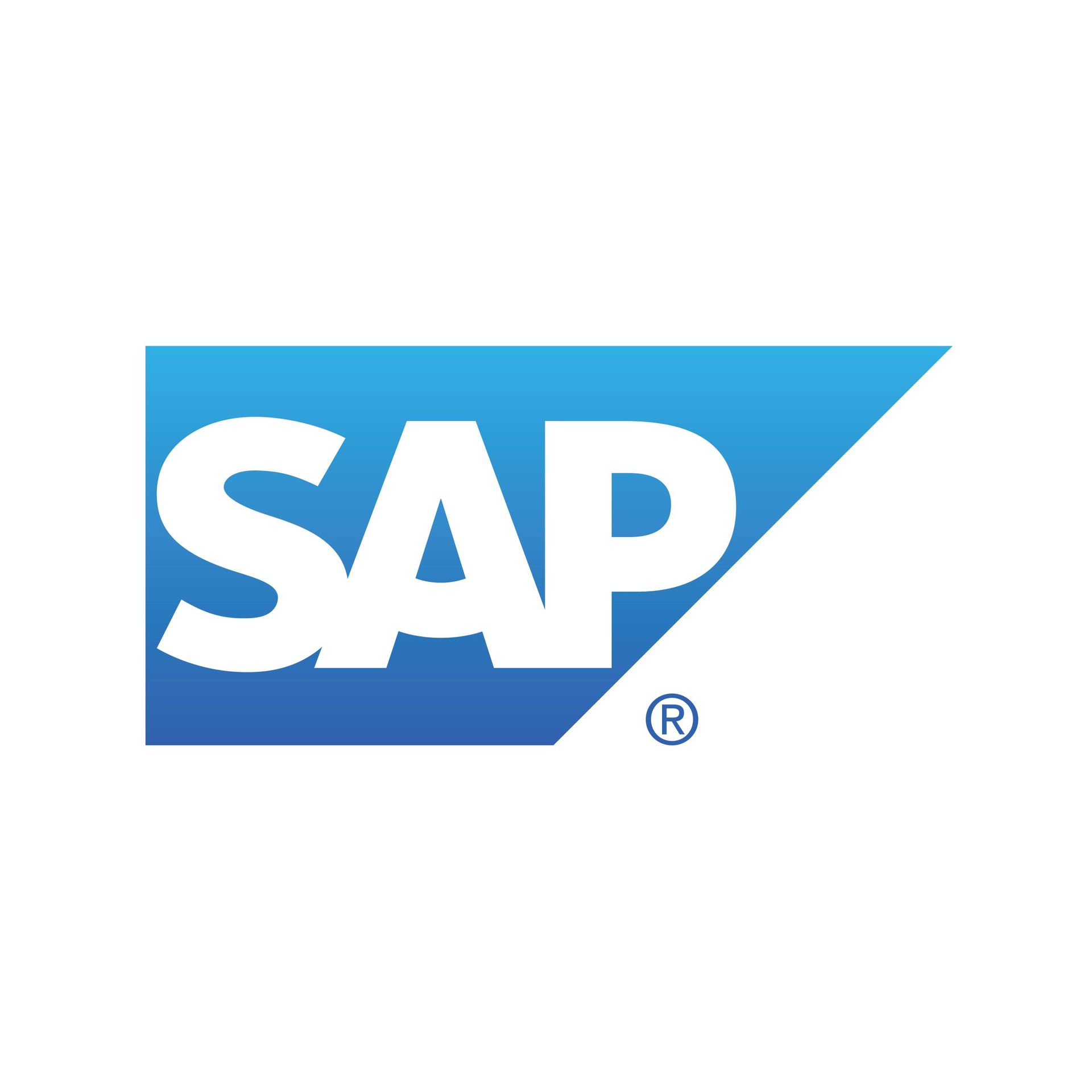 SAP logo: white