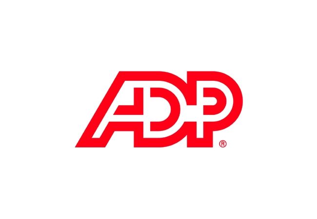 Red ADP logo on white background.