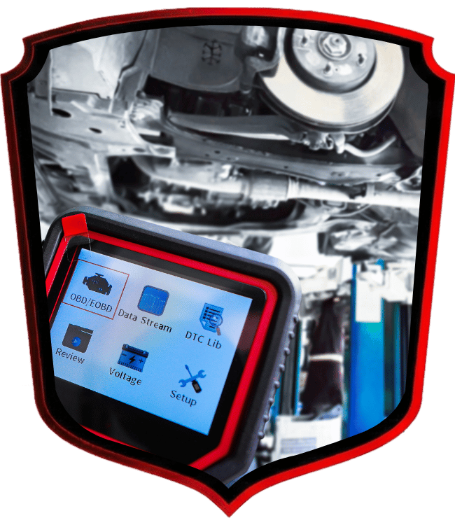 Automotive diagnostic scan tool checking vehicle systems